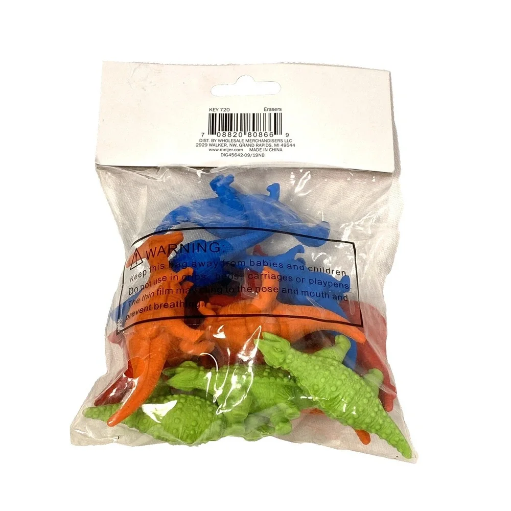 12 count kids valentines day dinosaurs dino‎ erasers school office